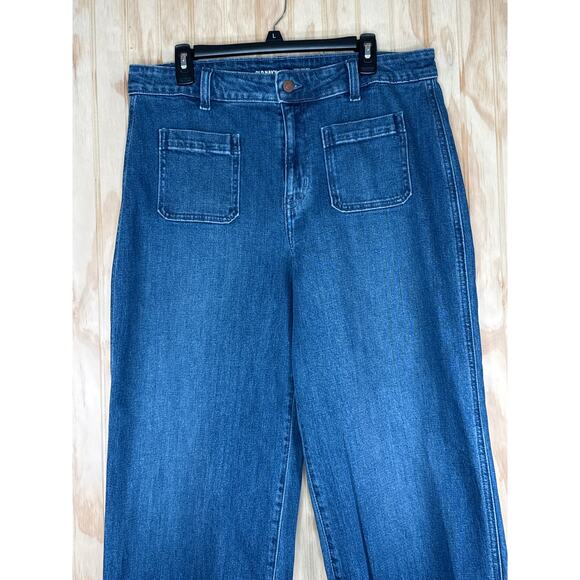 Old Navy Extra High Rise Blue Wash Stretch Wide Leg Jeans Size 14 - Picture 4 of 7